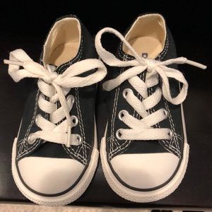 Black and white converse sneakers